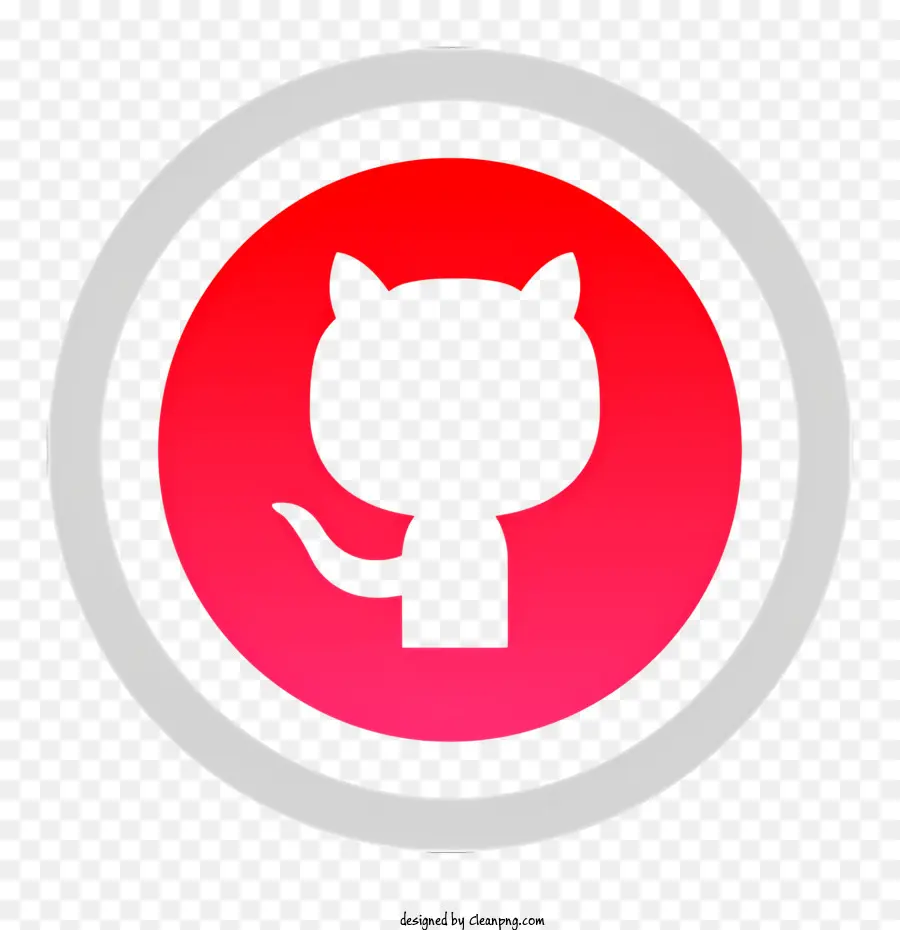 Ikon Github，Logo Github Merah PNG