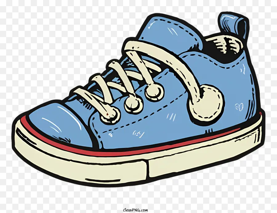 Sepatu，Sneaker Biru PNG