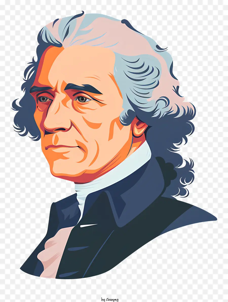 Thomas Jefferson，Potret PNG