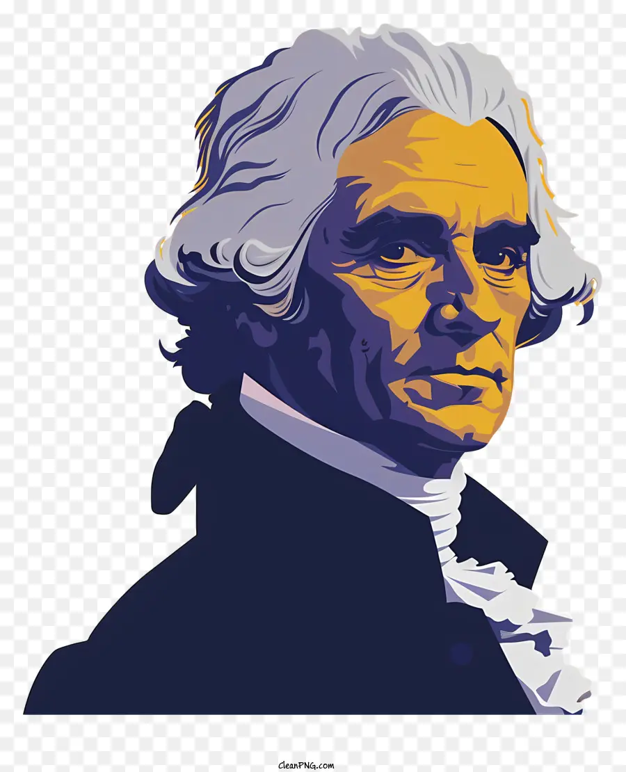 Thomas Jefferson，Potret PNG