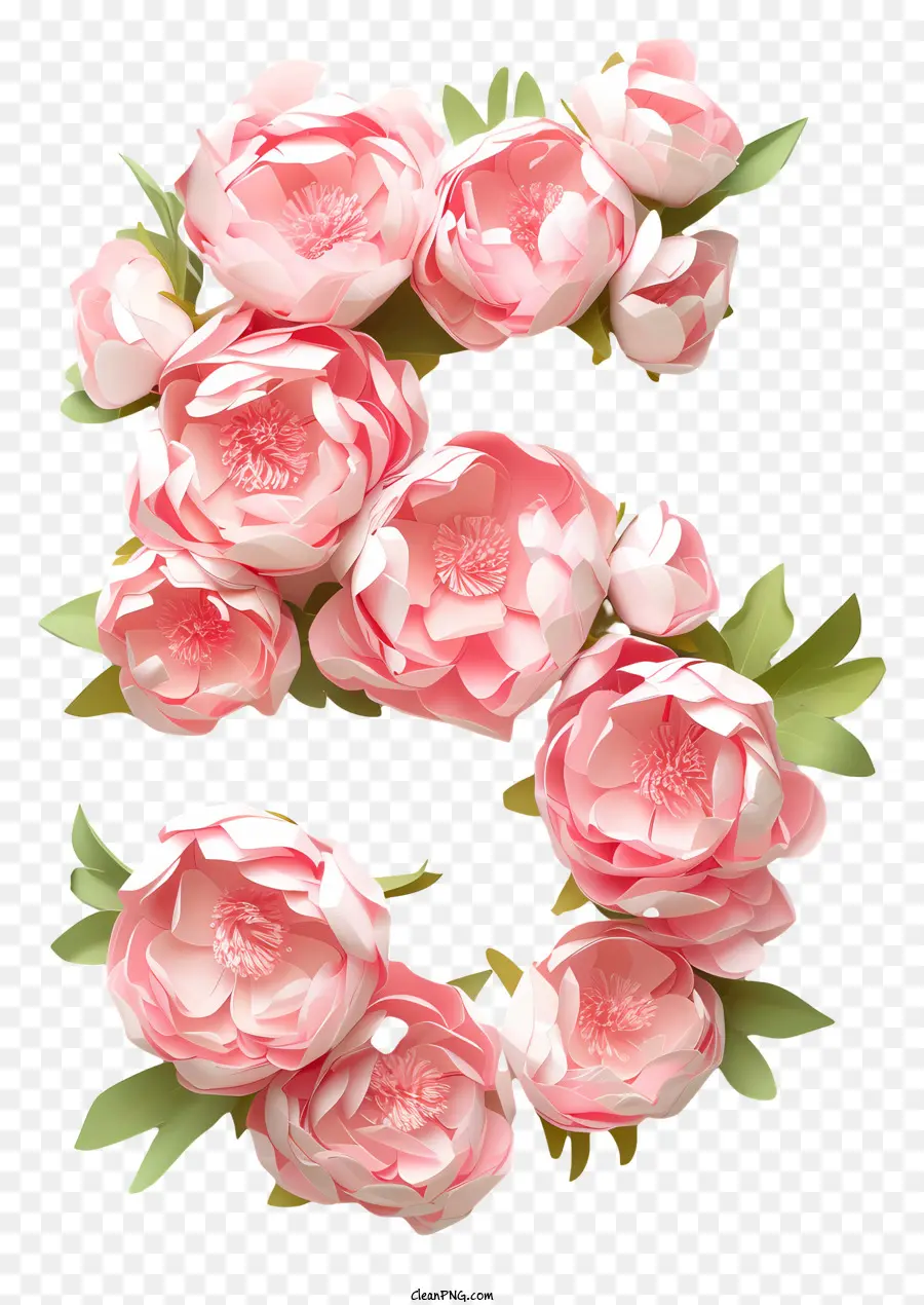 Bunga Nomor 5，Pink Peony PNG