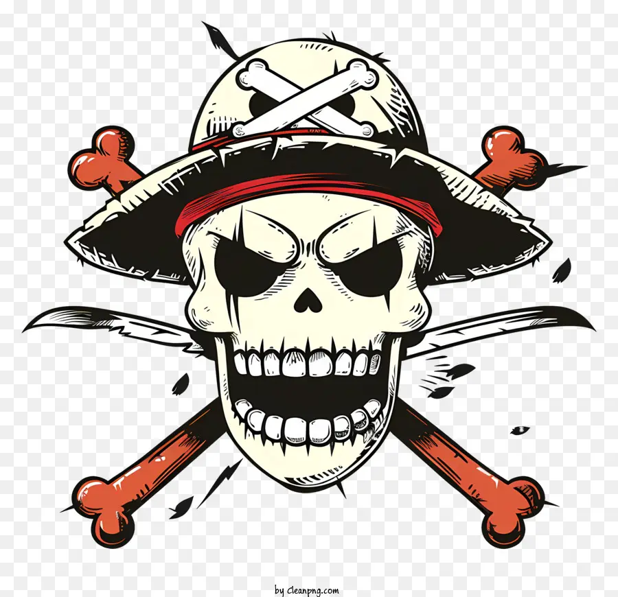 One Piece Jolly Roger，Tengkorak PNG