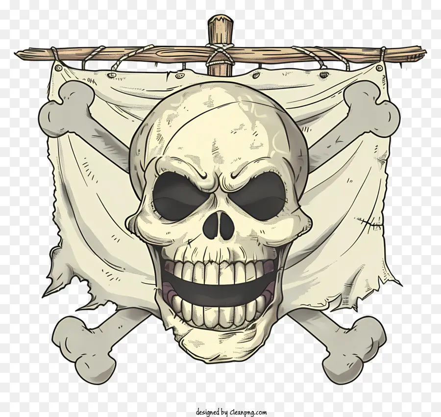 Satu Potong Jolly Roger，Tengkorak PNG