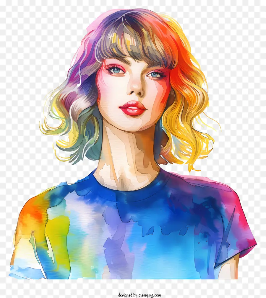 Taylor Swift，Lukisan Cat Air PNG