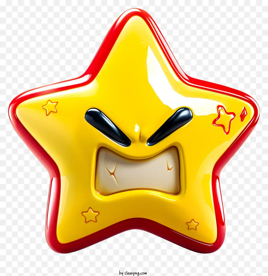 Bintang Emoji，Bintang Yang Marah PNG