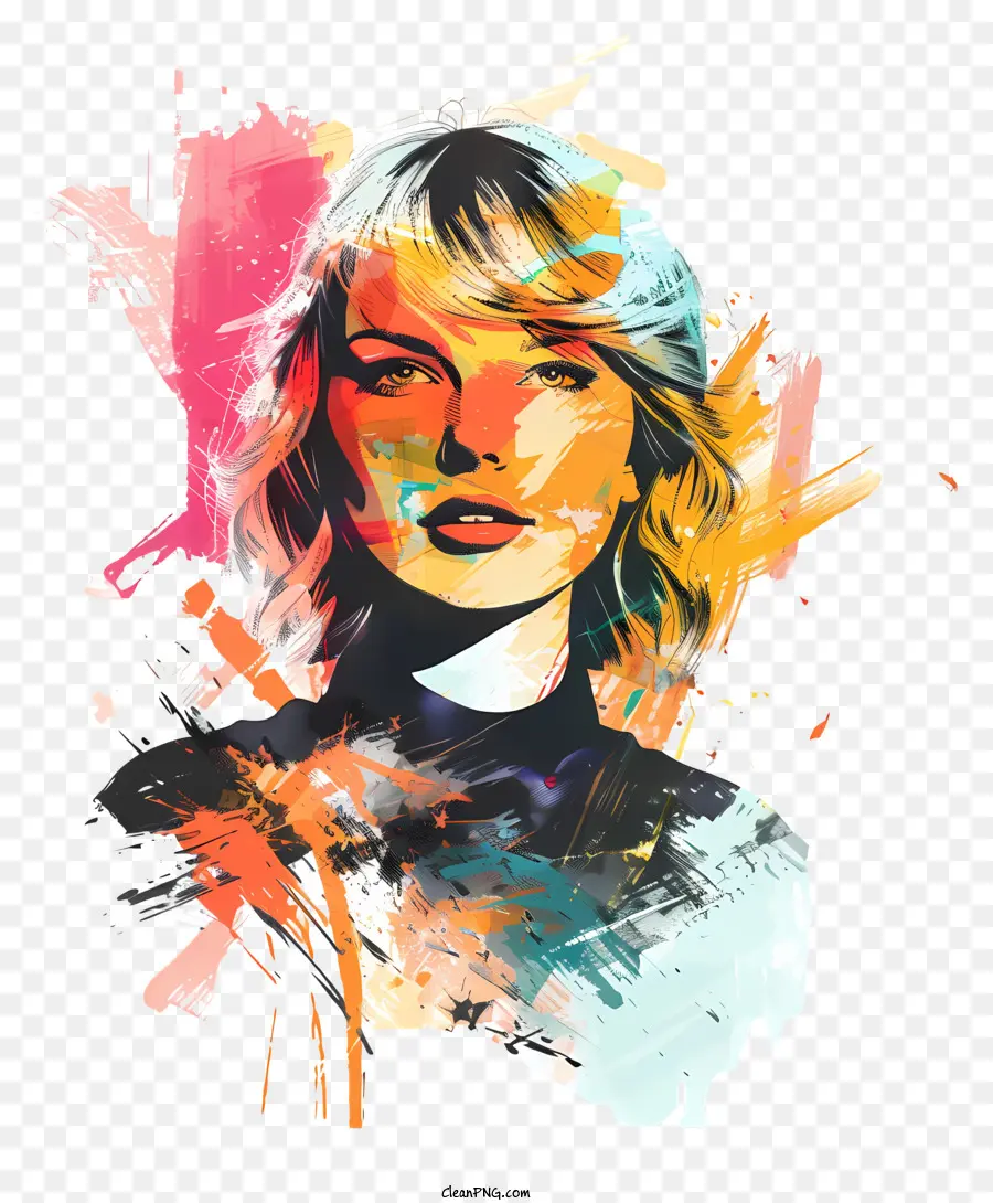 Taylor Swift，Potret Berwarna Warni PNG