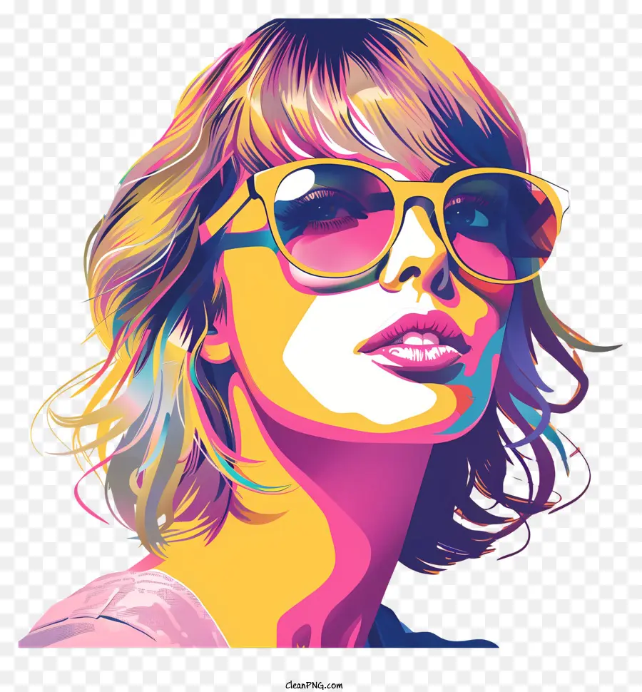 Taylor Swift，Potret Berwarna Warni PNG