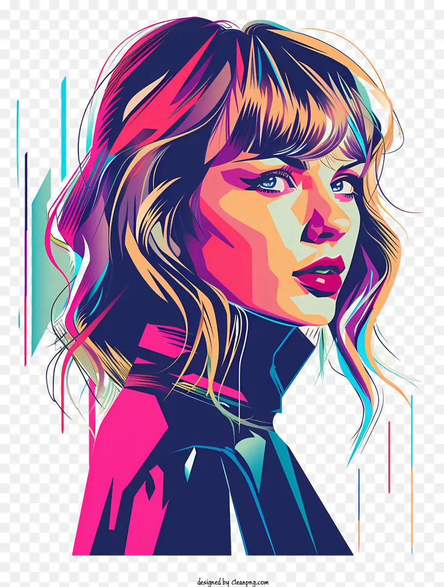 Taylor Swift，Potret Berwarna Warni PNG