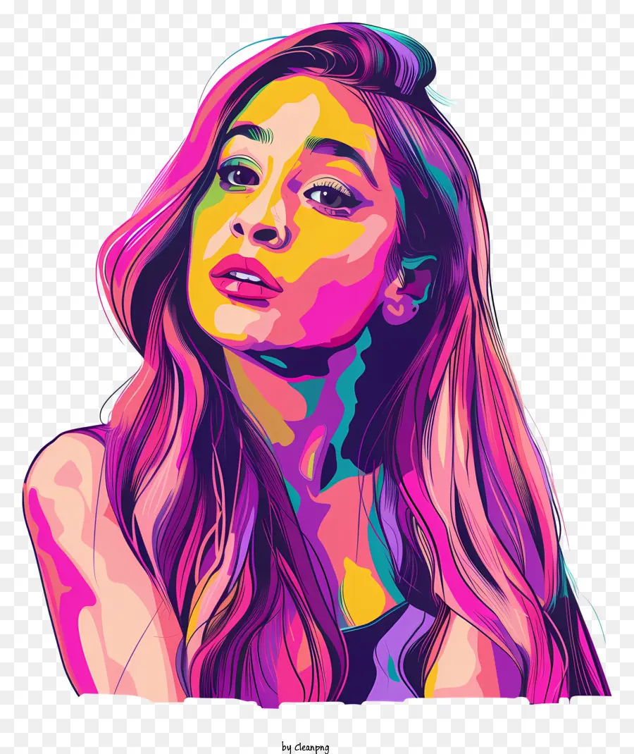 Ariana Grande，Potret Berwarna Warni PNG