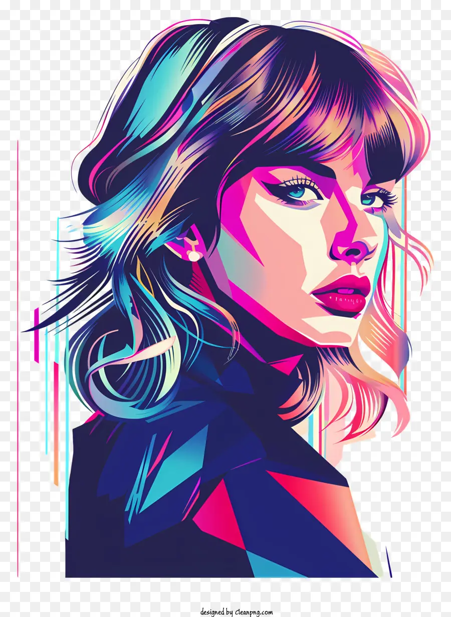 Taylor Swift，Potret Berwarna Warni PNG