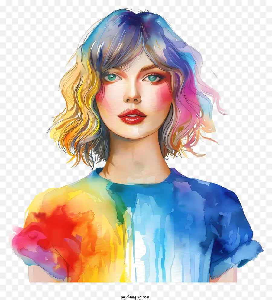 Taylor Swift，Lukisan Cat Air PNG