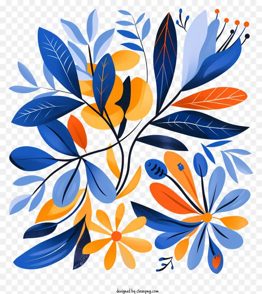 Bunga Biru，Karangan Bunga PNG