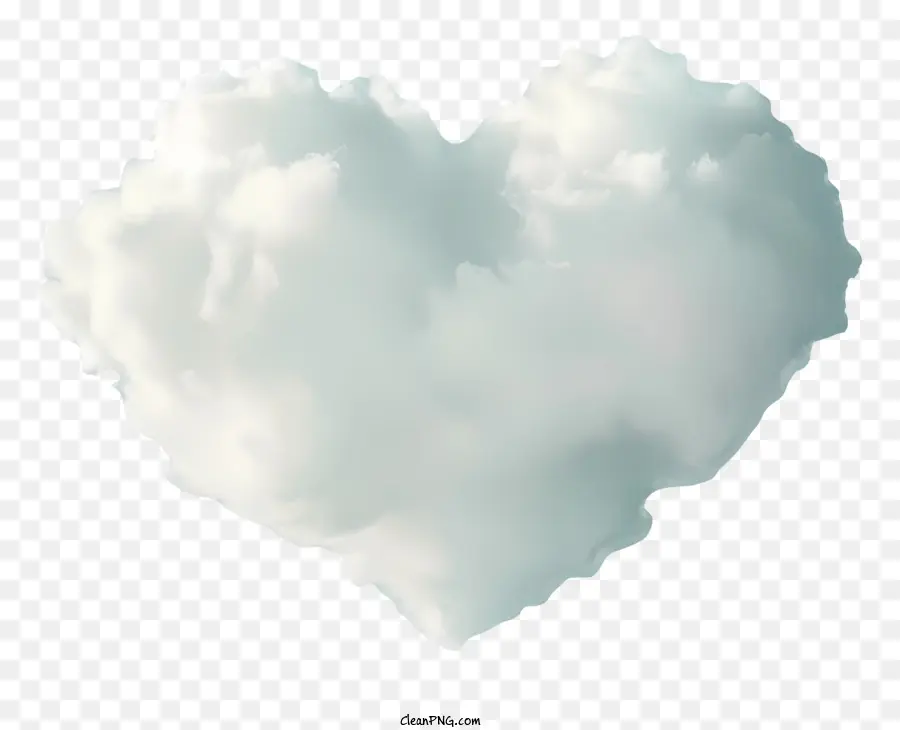 Cloud Jantung，Bentuk Hati Yang Mendung PNG