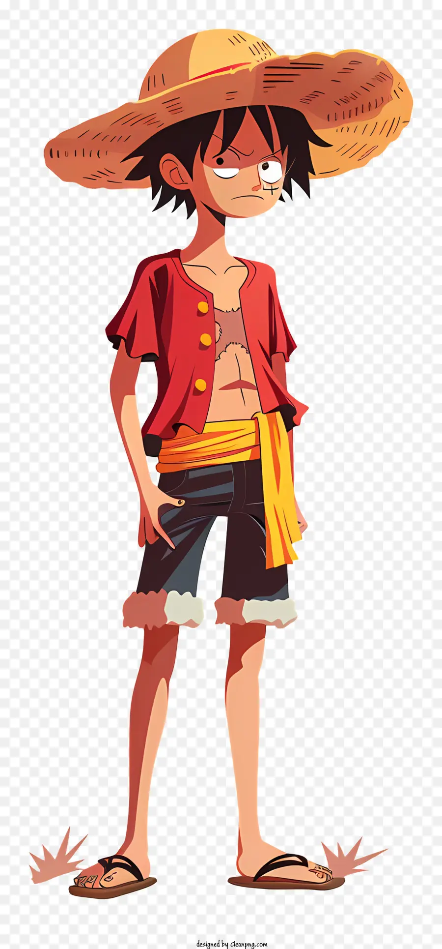 Satu Potong Luffy，Karakter Topi Jerami PNG