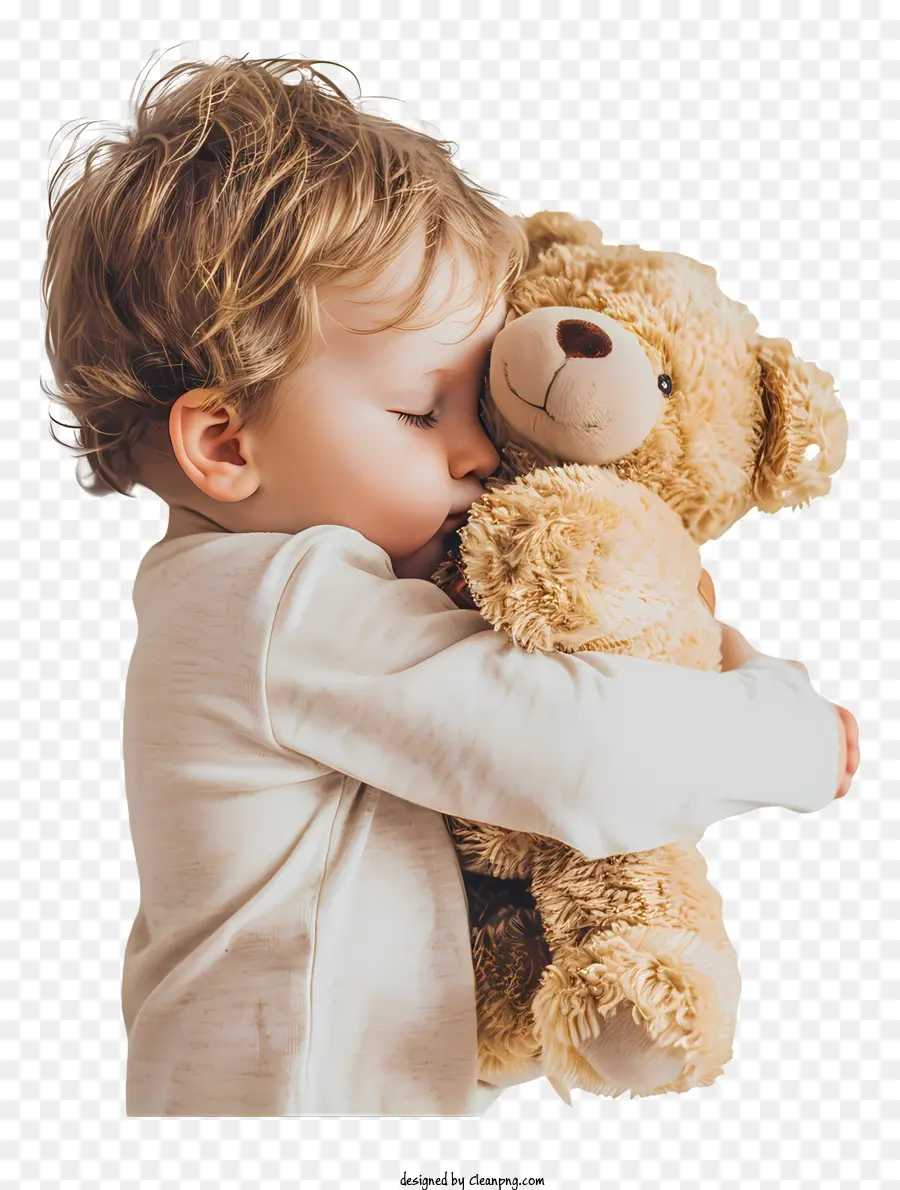 Bayi Memeluk Boneka Beruang，Anak Dengan Teddy Bear PNG