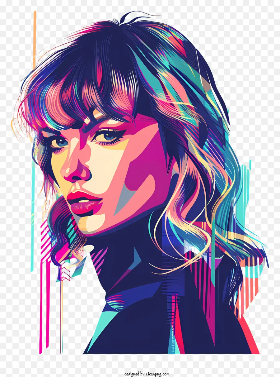 Taylor Swift，Potret Berwarna Warni PNG