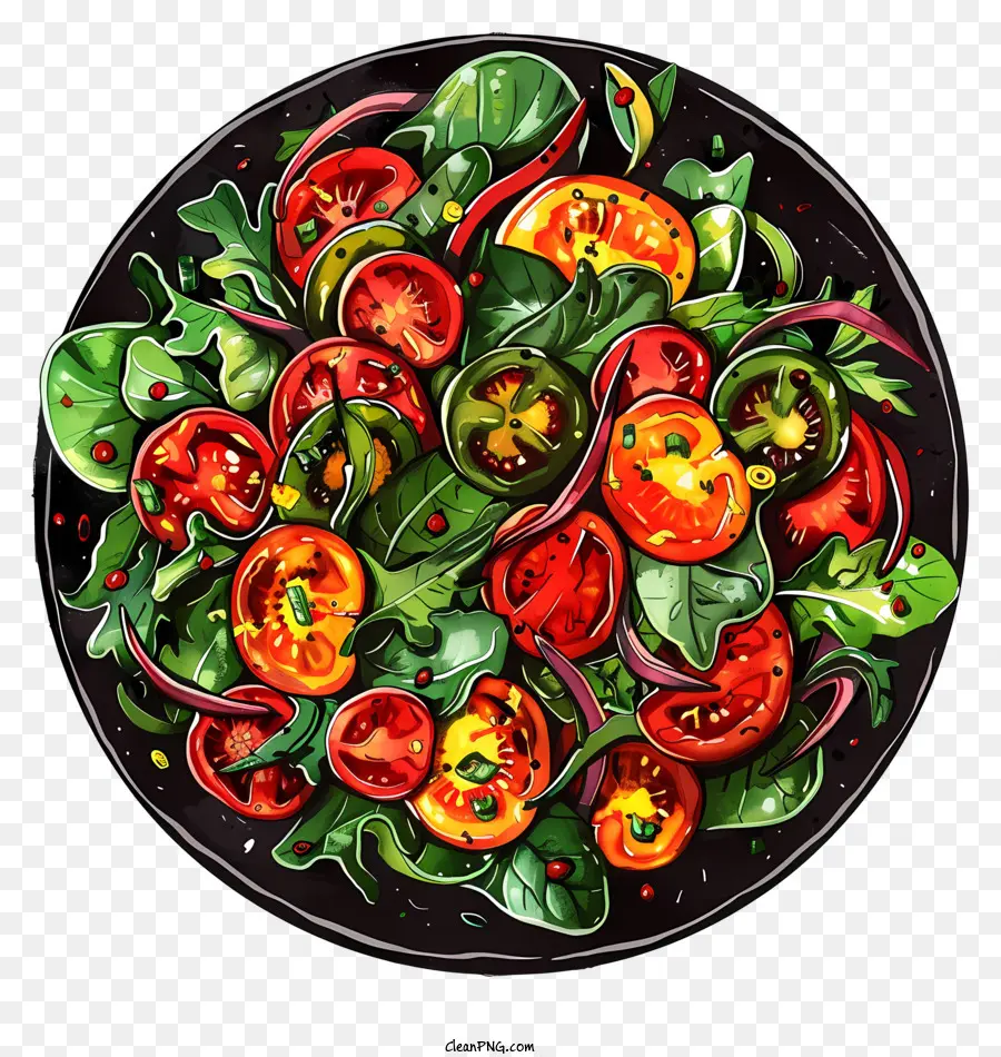 Salad Pedas，Salad Berwarna Warni PNG