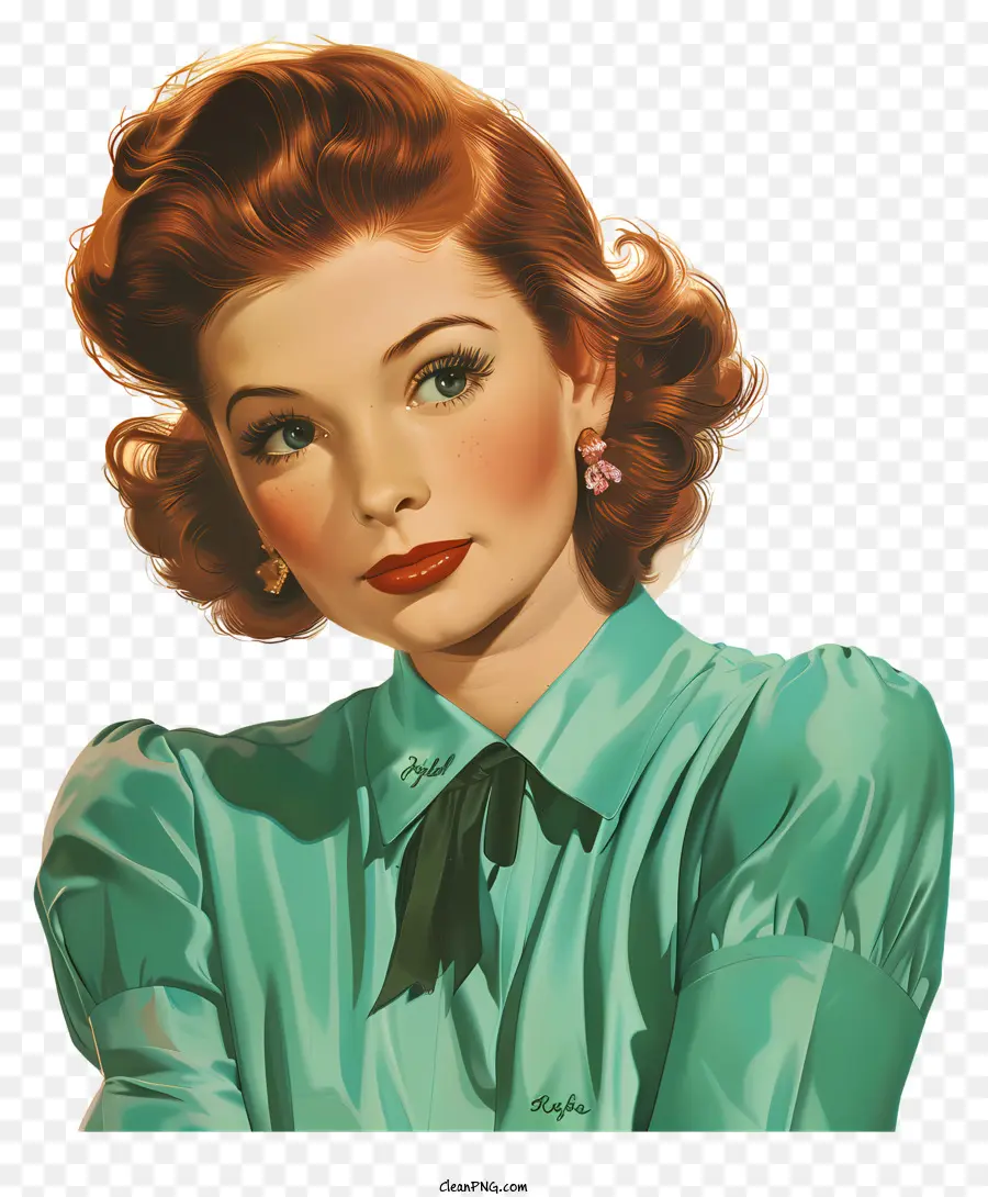 Wanita Retro Mode，Wanita PNG