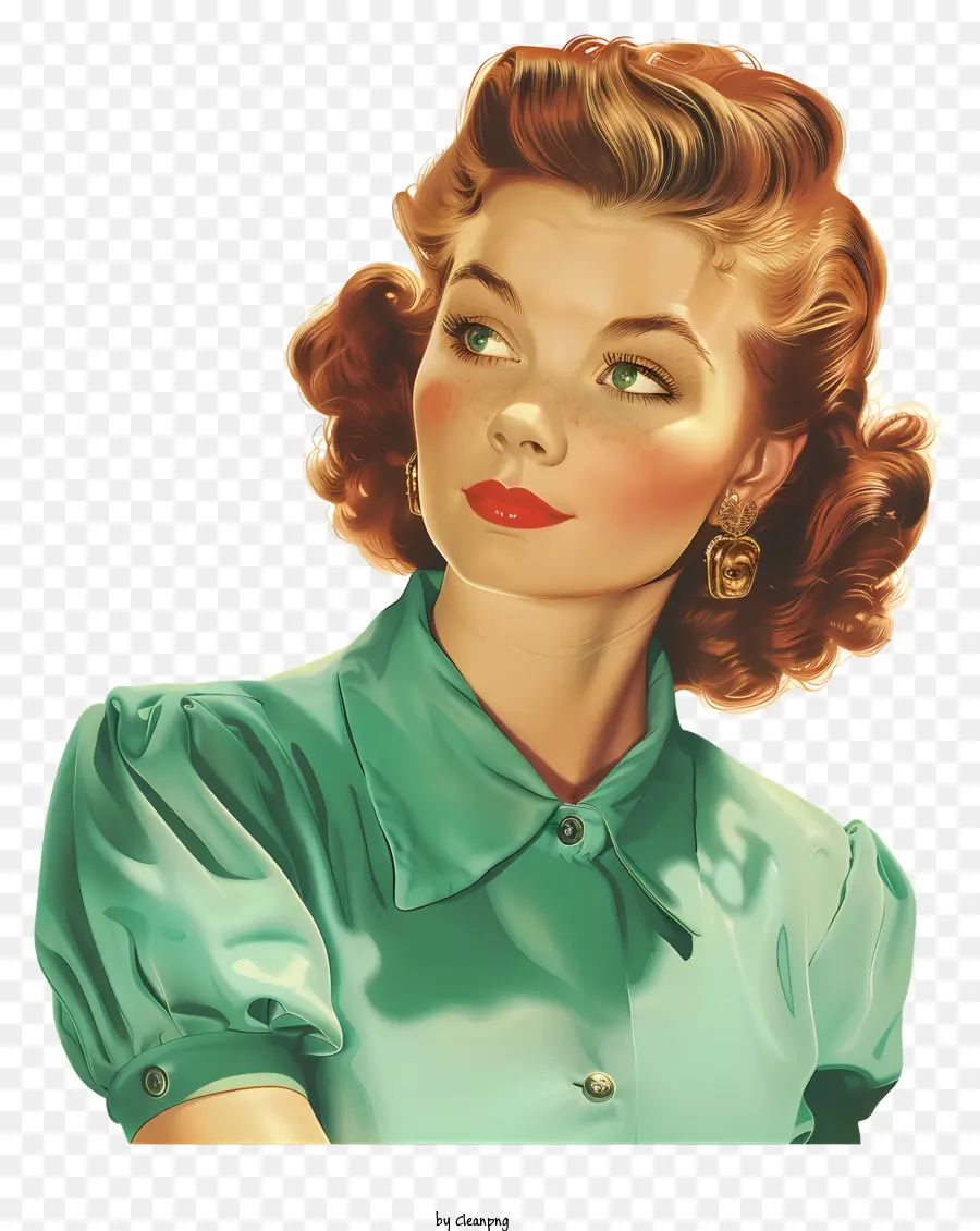 Wanita Retro Mode，Wanita Antik PNG