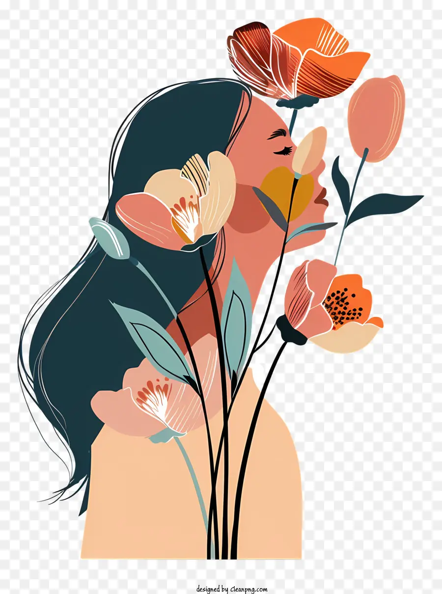 Seni Bunga Hari Wanita，Seni Digital PNG