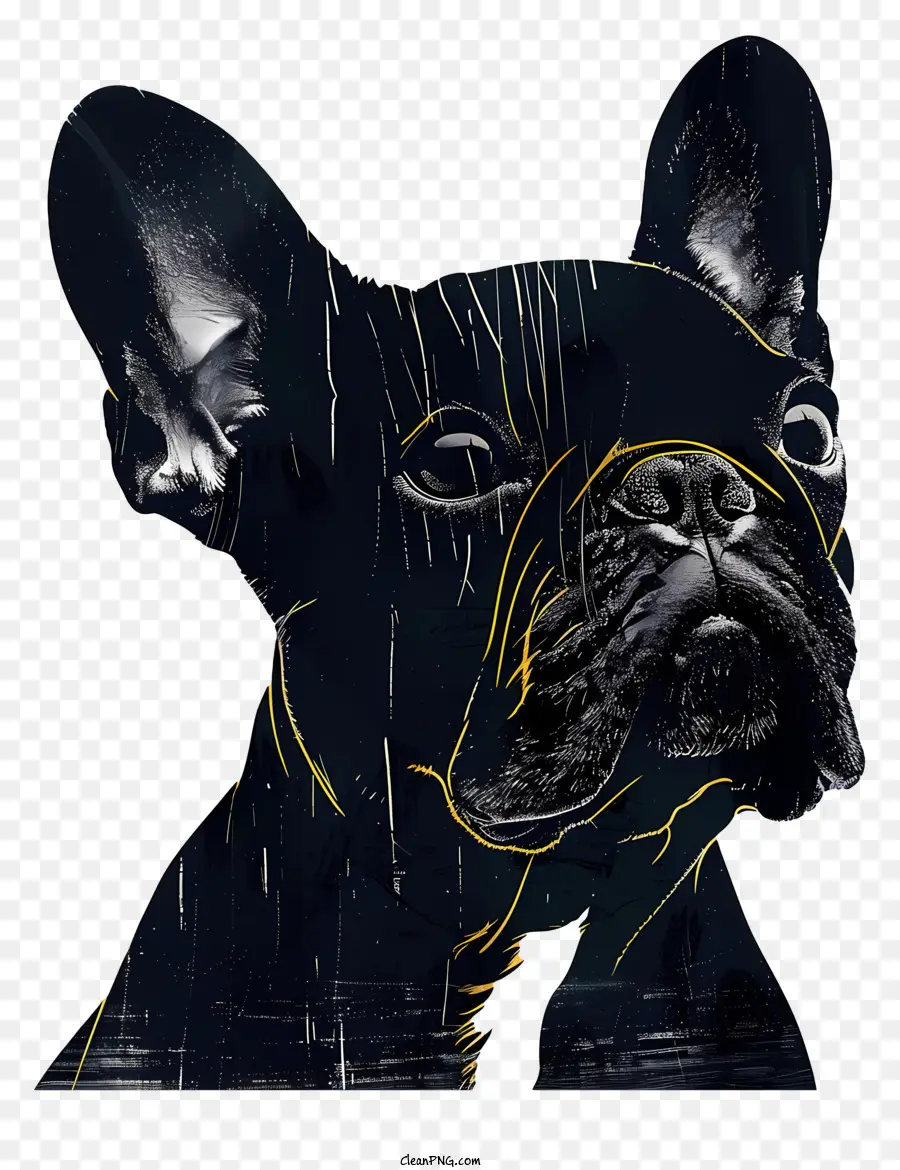 Bulldog Perancis，Bulldog Prancis Hitam PNG