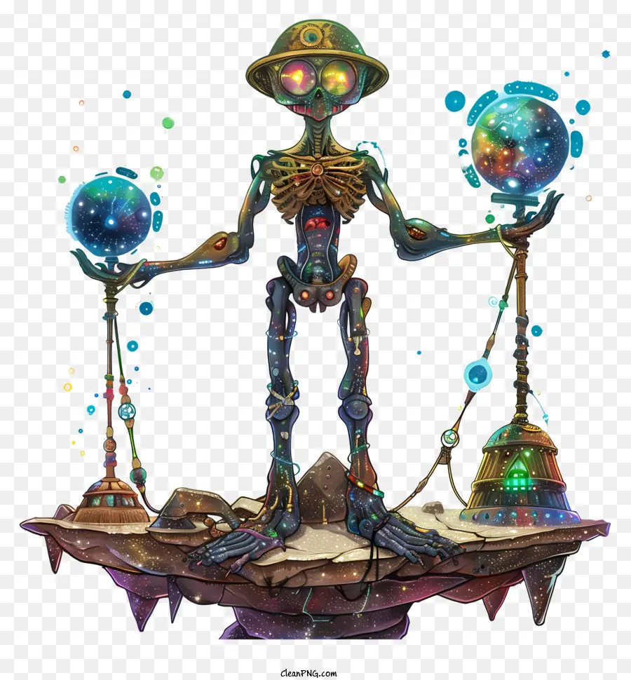 Libra Abstrak，Alien Dengan Sisik PNG