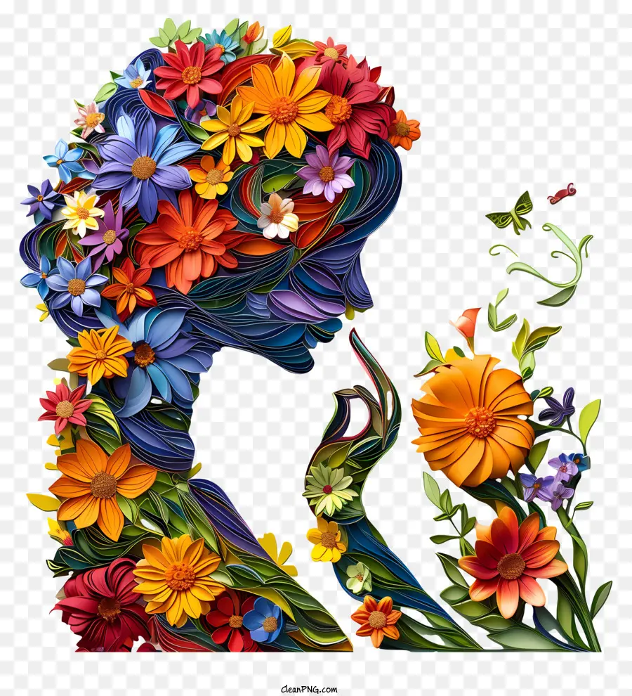 Seni Bunga Hari Wanita，Seni Digital PNG