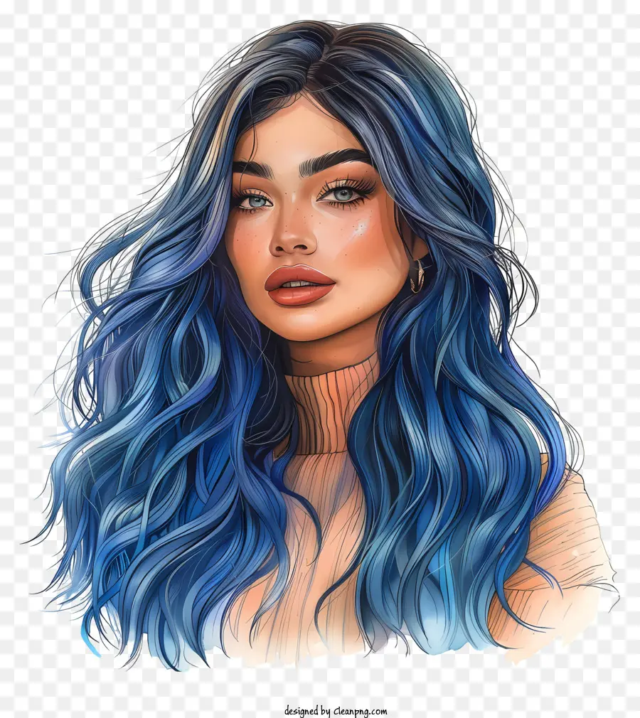 Kylie Jenner，Wanita Berambut Biru PNG