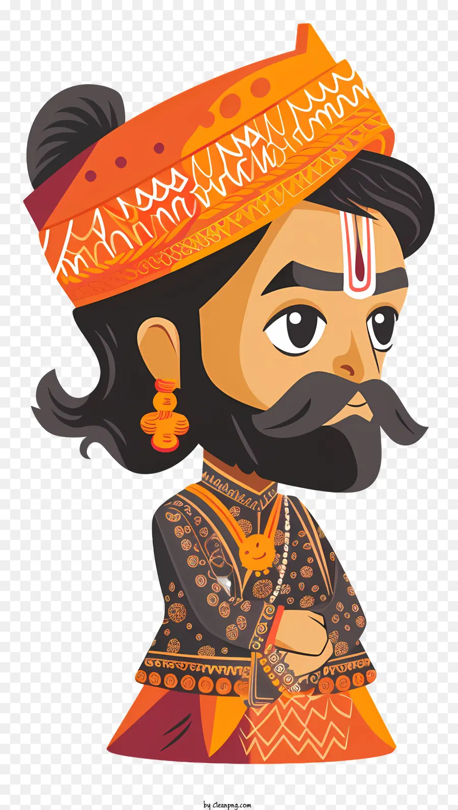 Shivaji Maharaj，Pakaian Tradisional India PNG