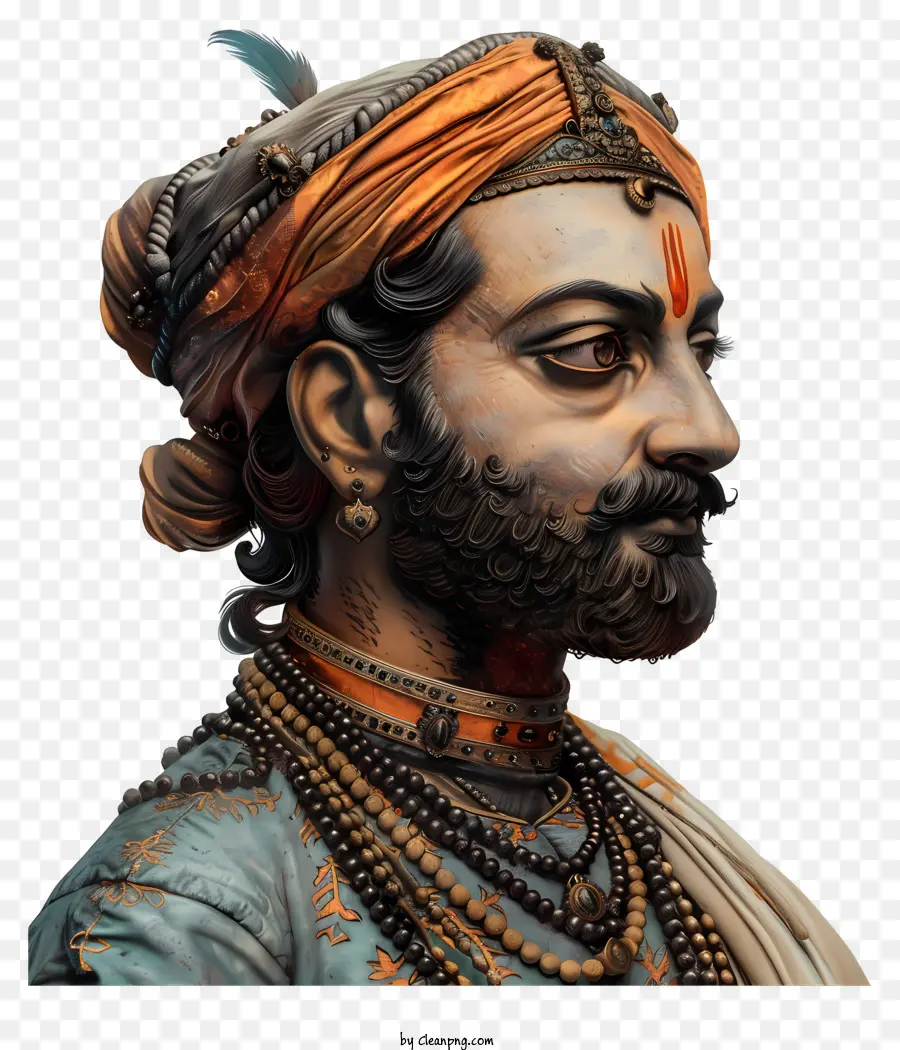 Shivaji Maharaj，Pakaian Tradisional India PNG