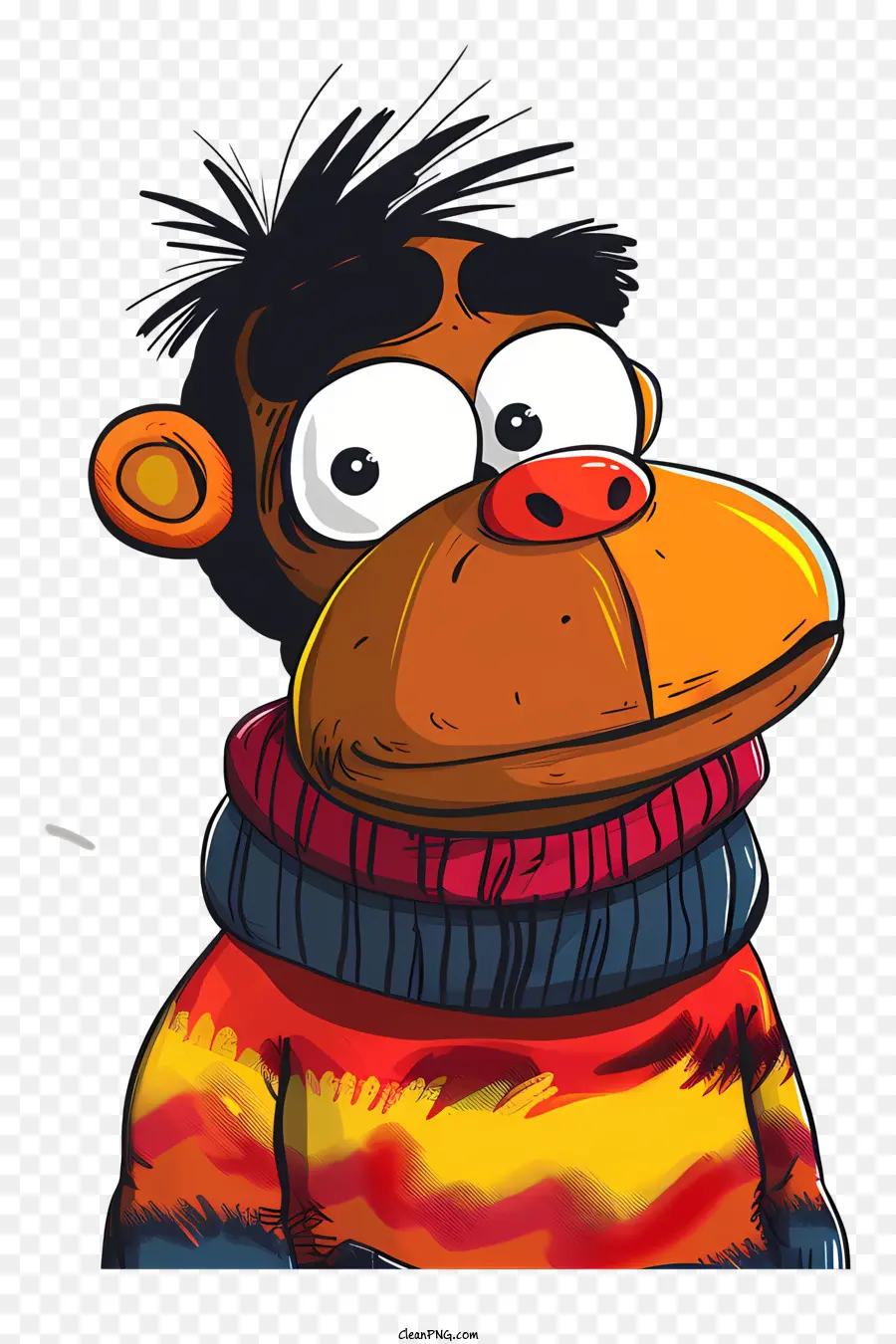 Karakter Kartun，Jeruk Sweter PNG