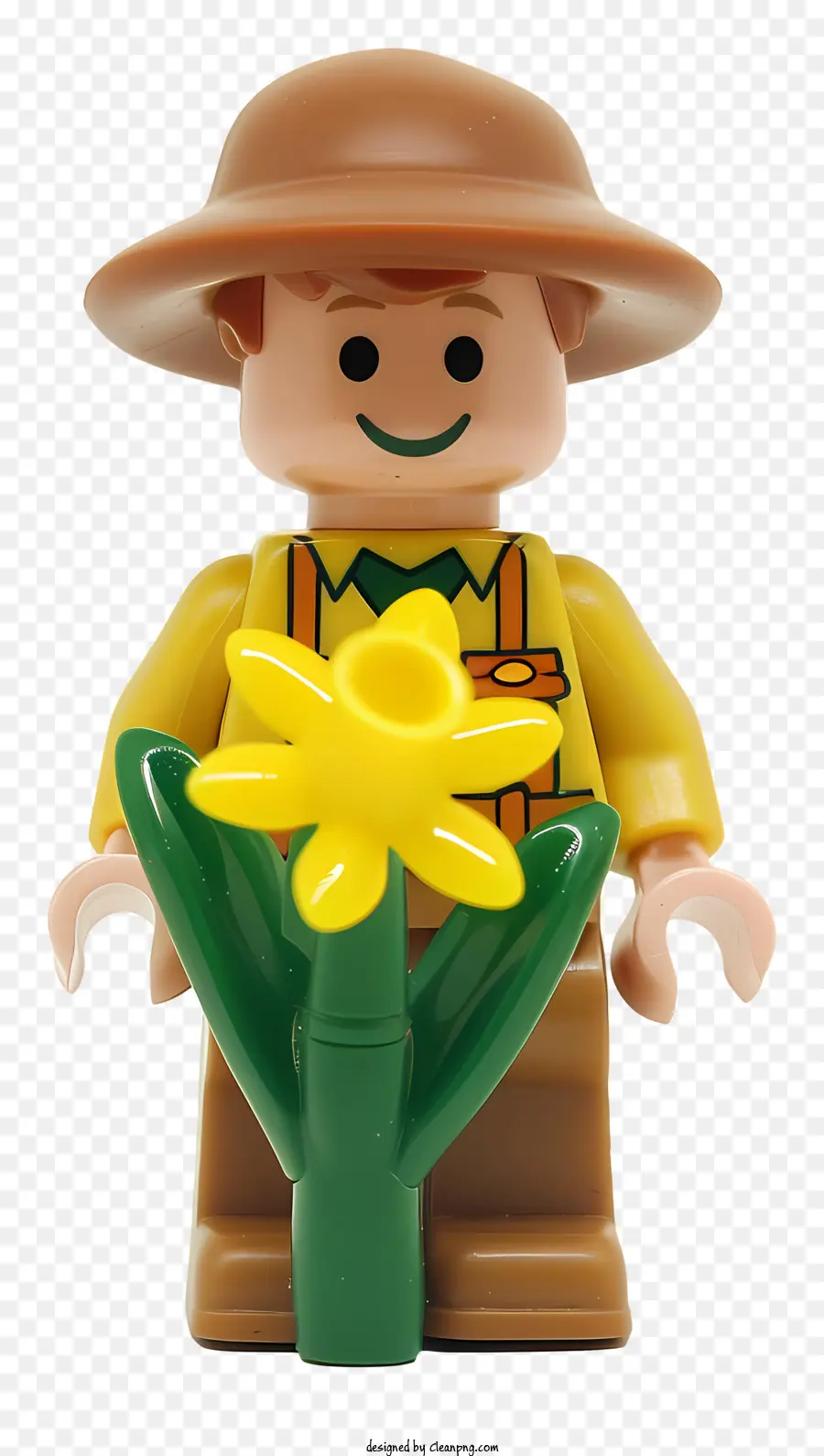 Hari St，Figur Lego Dengan Daffodil PNG