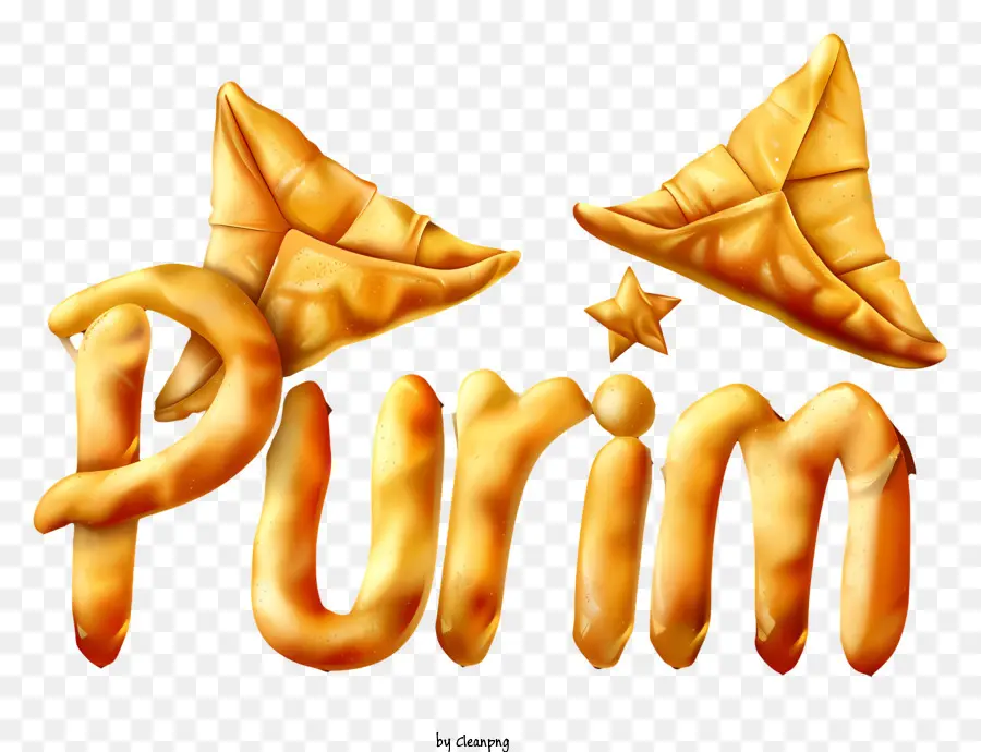 Purim，Pastry Foil Emas PNG