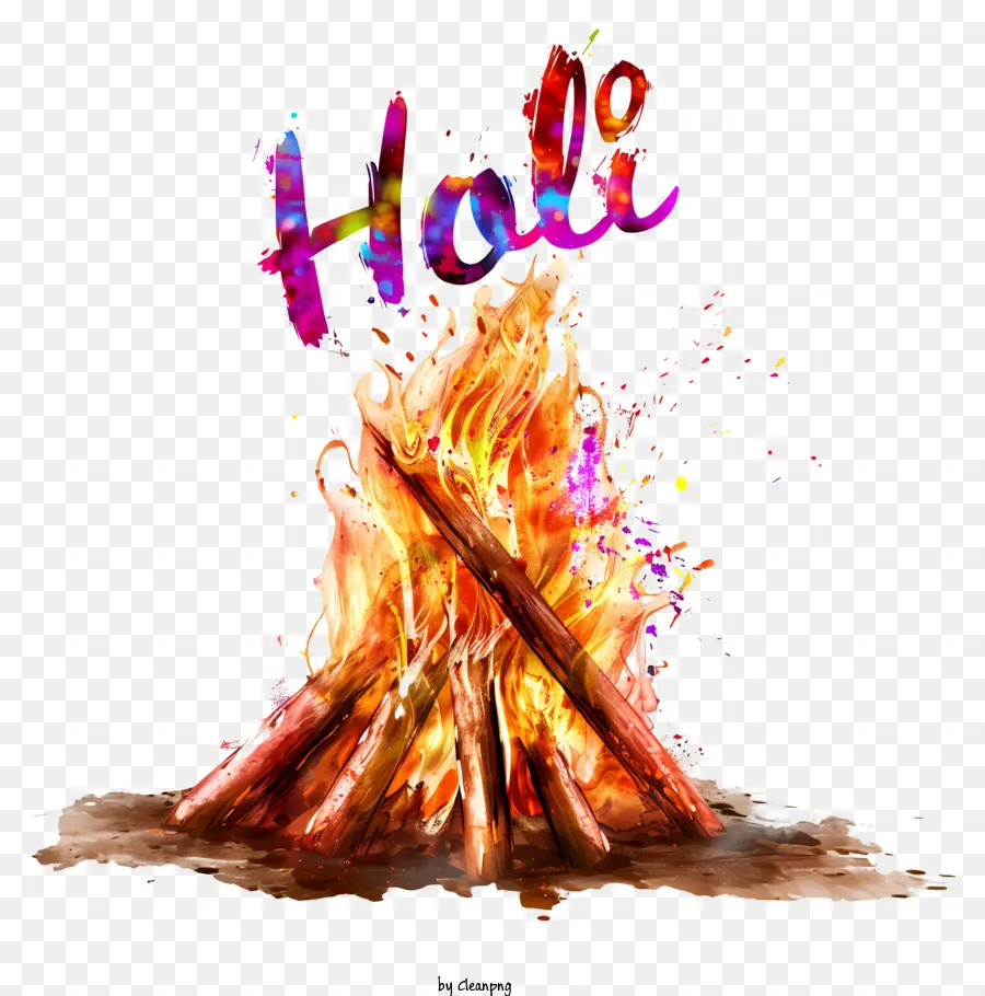 Holi，Api Unggun PNG