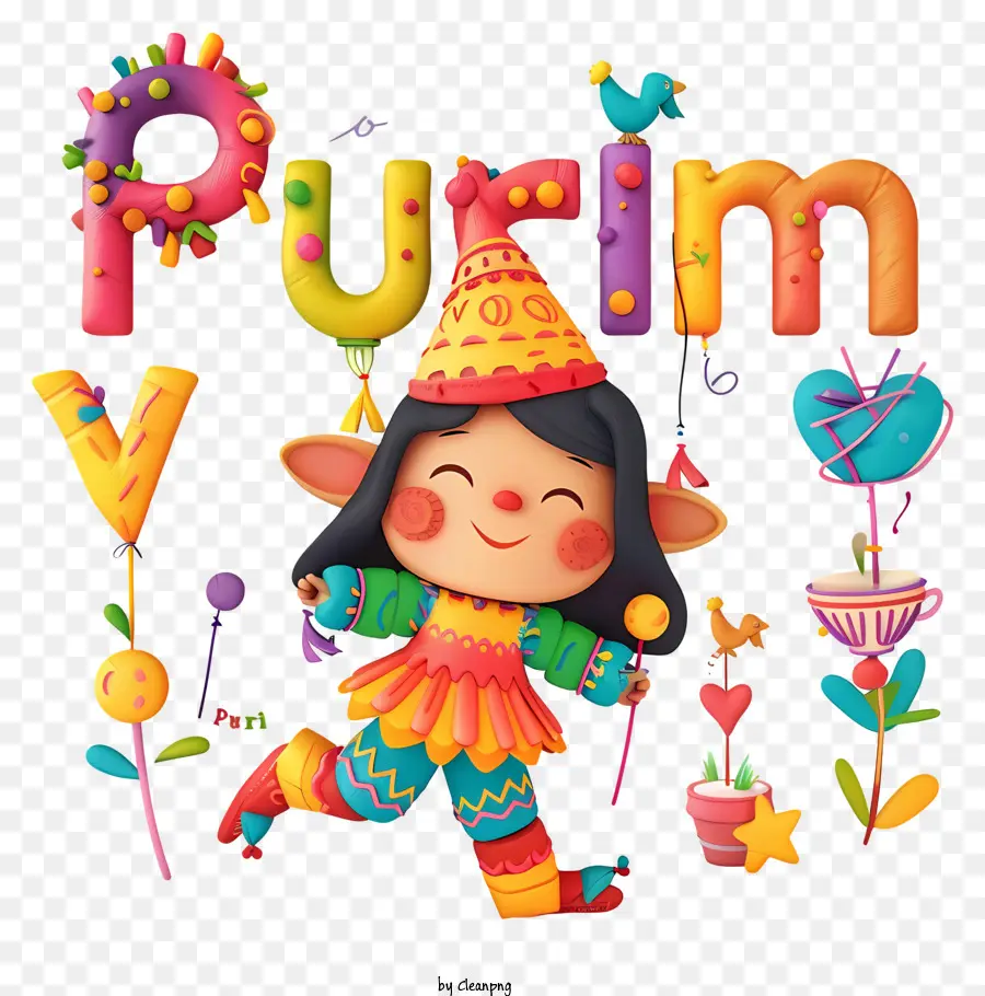 Purim，Gadis Bahagia PNG