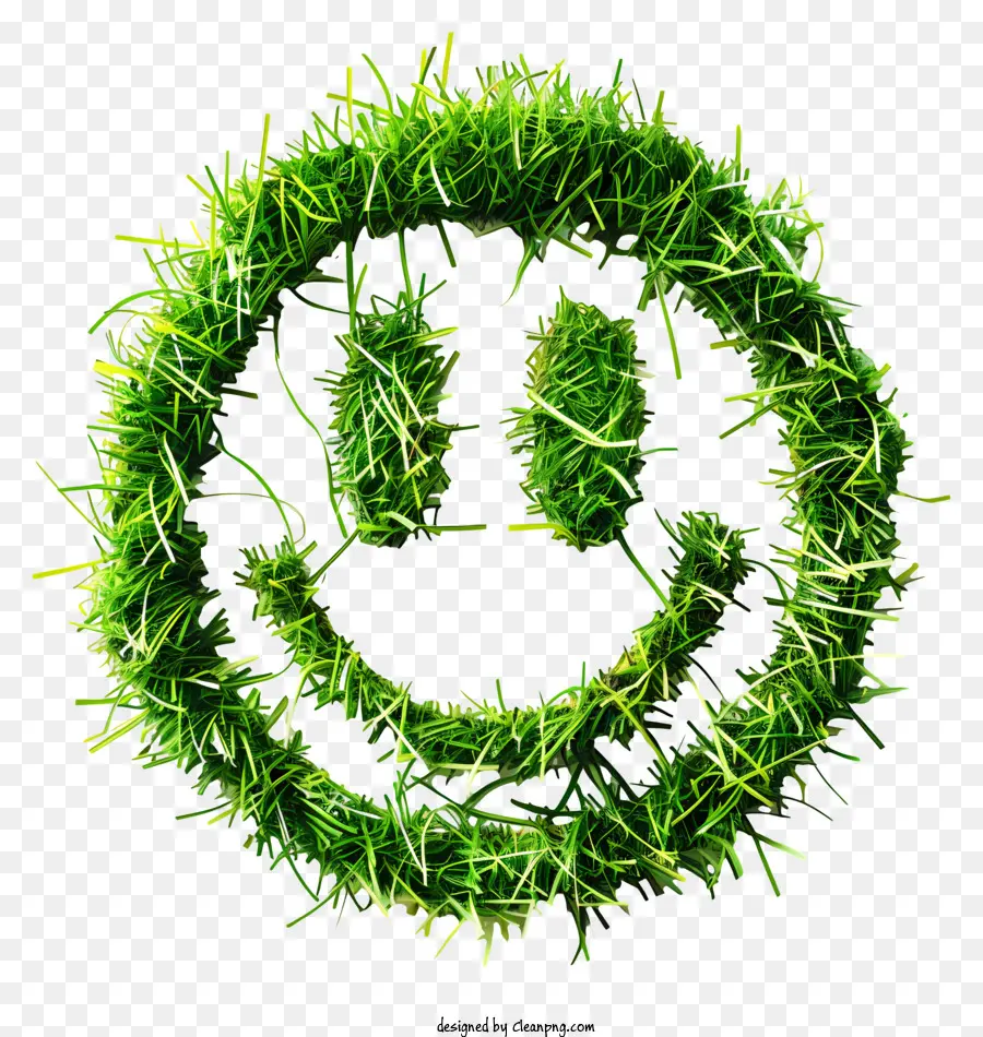 Wajah Tersenyum，Rumput Smiley PNG