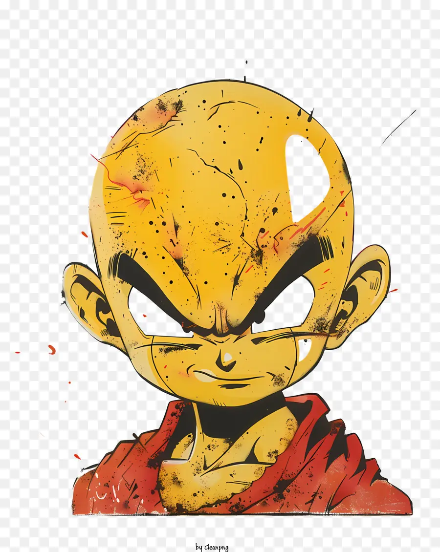 Krillin，Karakter Kartun Botak PNG