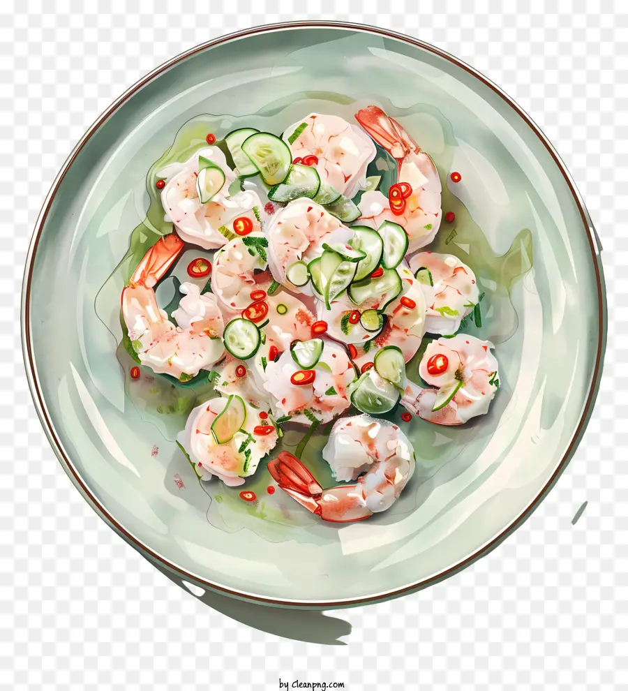 Ceviche，Salad Udang PNG