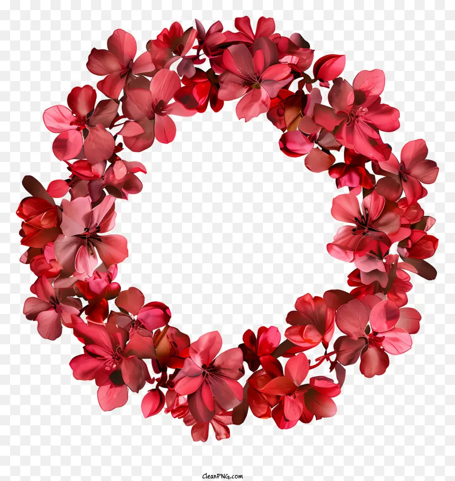 Bunga Lingkaran，Merah Karangan Bunga PNG