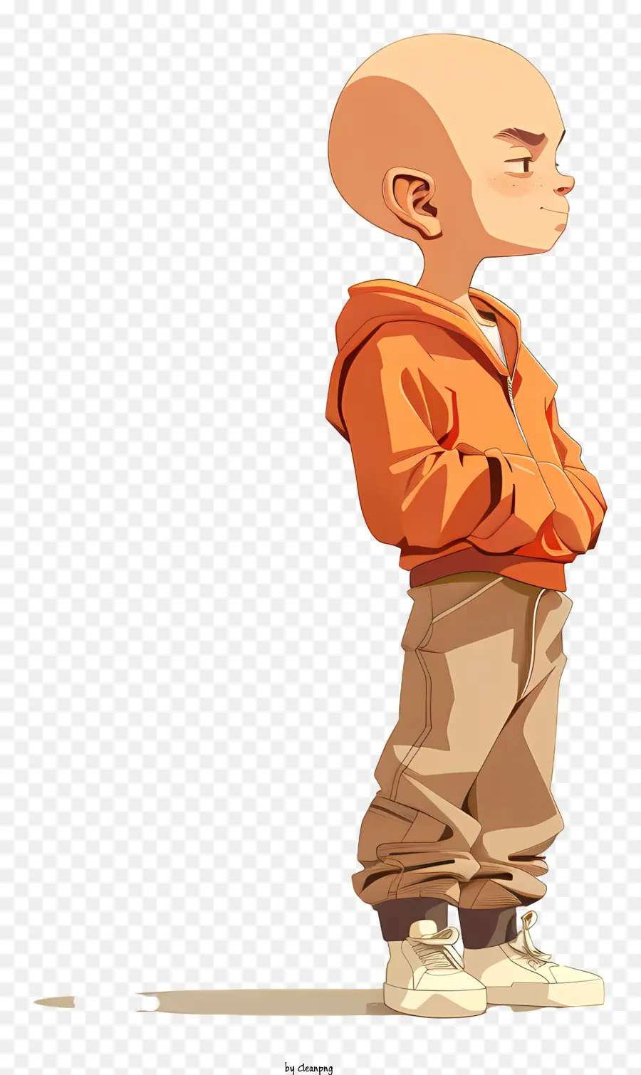 Krillin，Anak Laki Laki Berjaket Oranye PNG