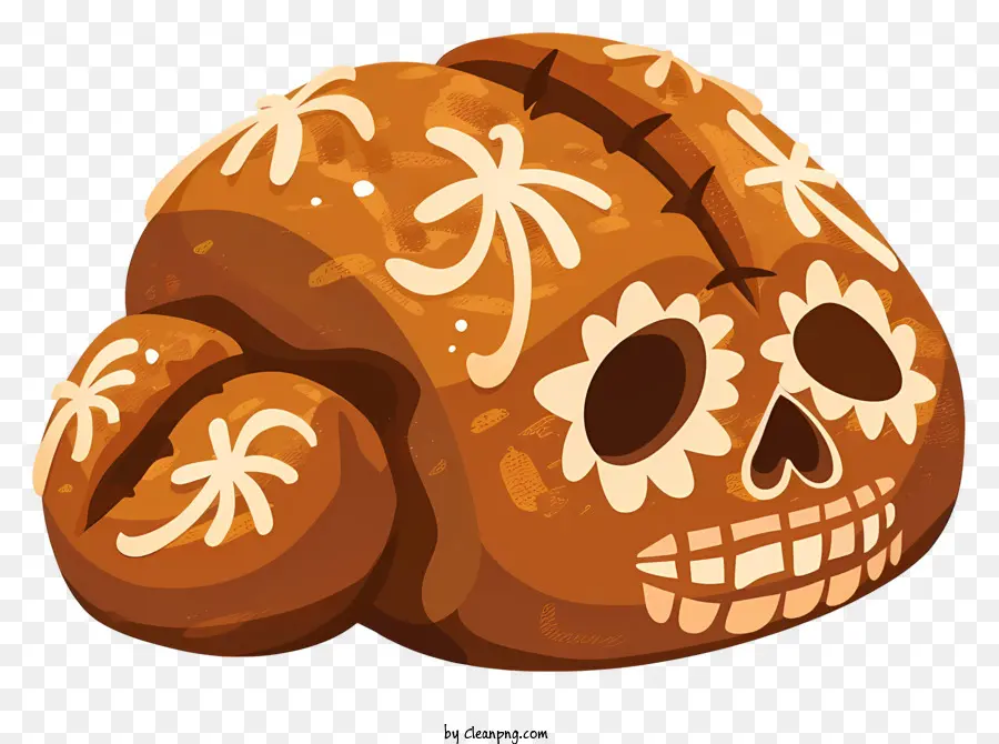 Pan De Muerto，Roti Tengkorak PNG