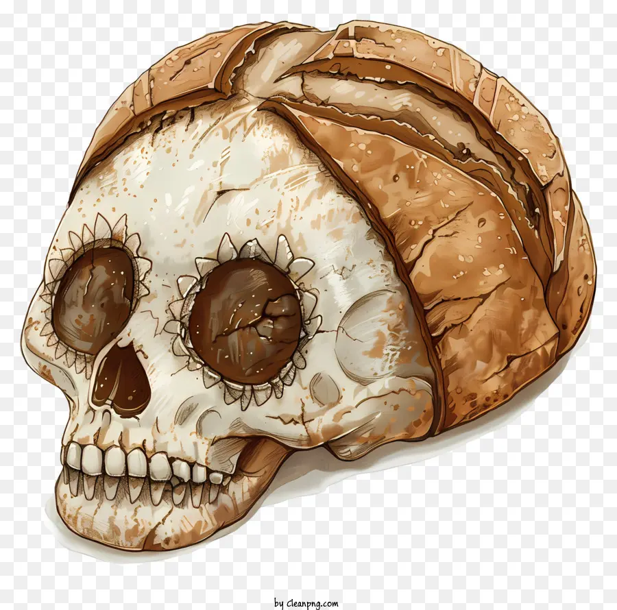 Pan De Muerto，Roti Tengkorak PNG