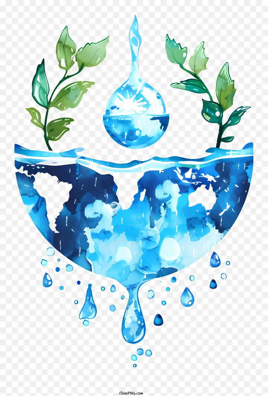 Hari Air Dunia，Tetesan Air PNG