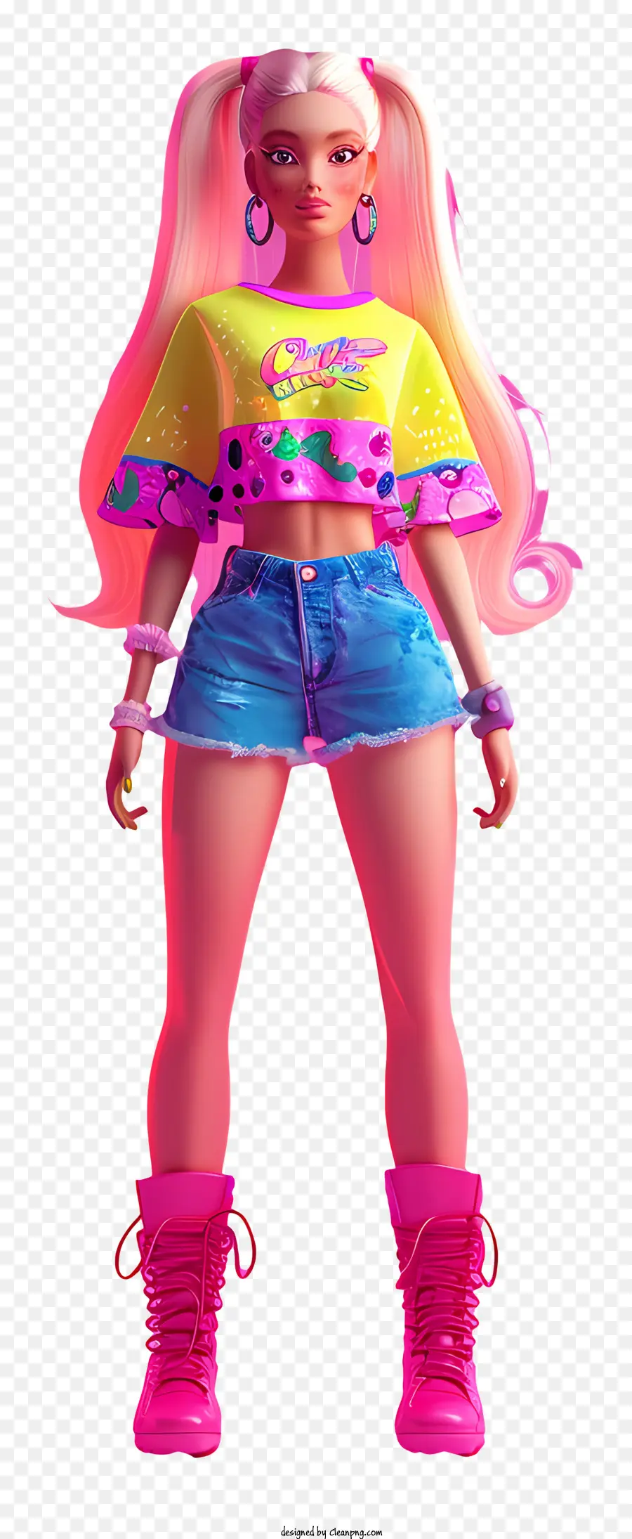 Barbie，3d Rendering PNG