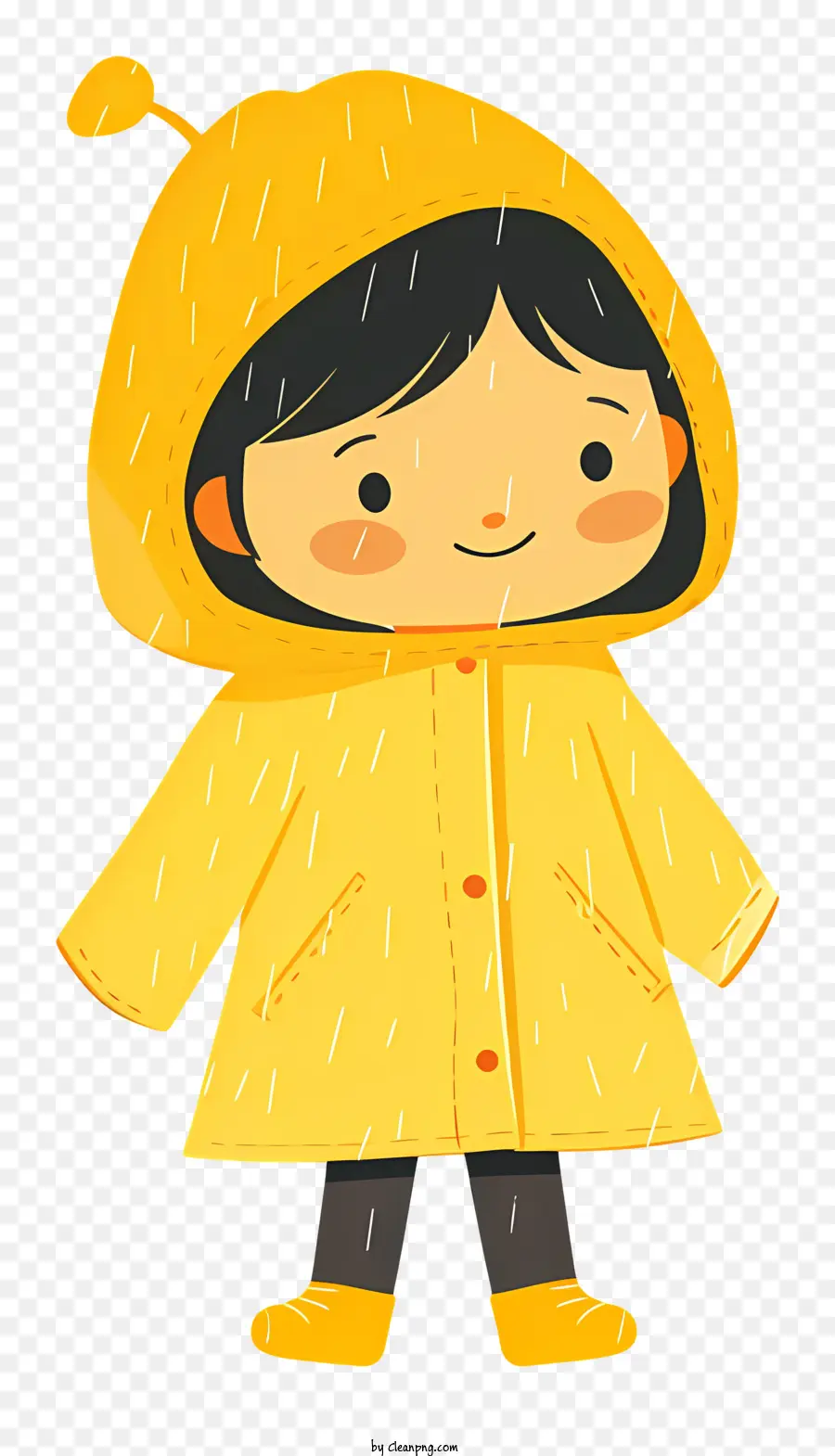 Gadis Kecil Di Jas Hujan，Karakter Kartun PNG