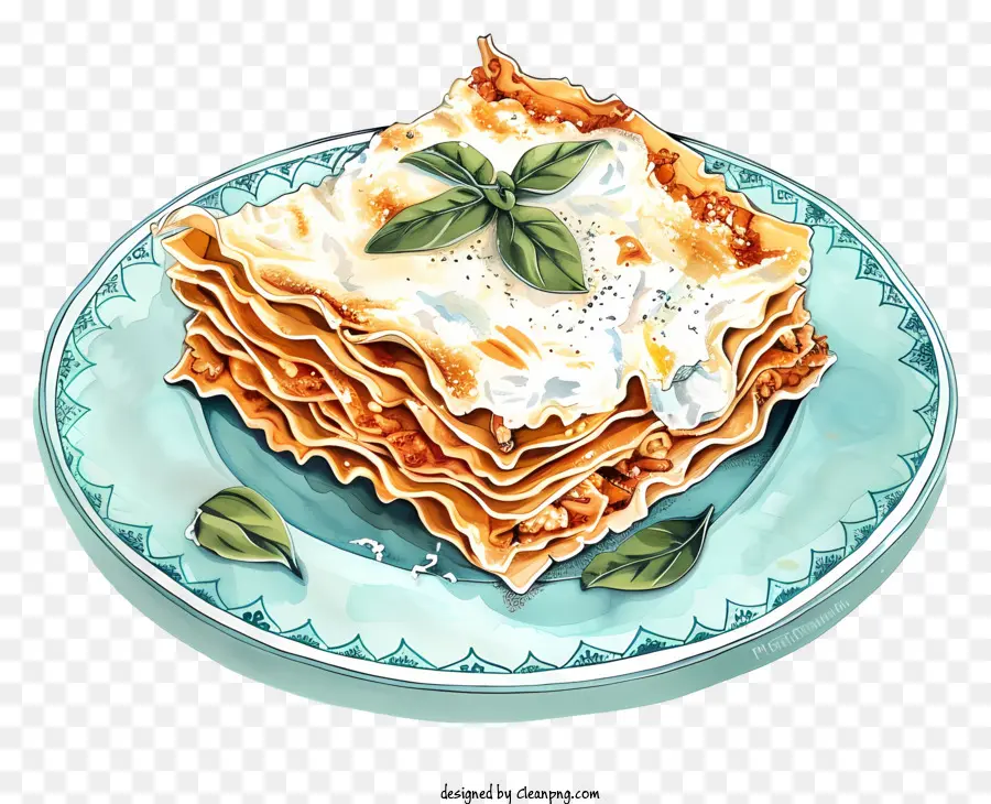 Lasagna，Piring PNG