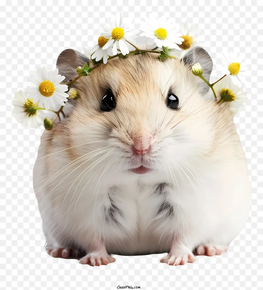 Hamster，Bunga Daisy PNG