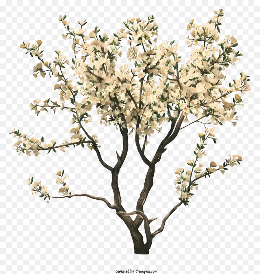 Pohon Musim Semi，Bunga Putih PNG