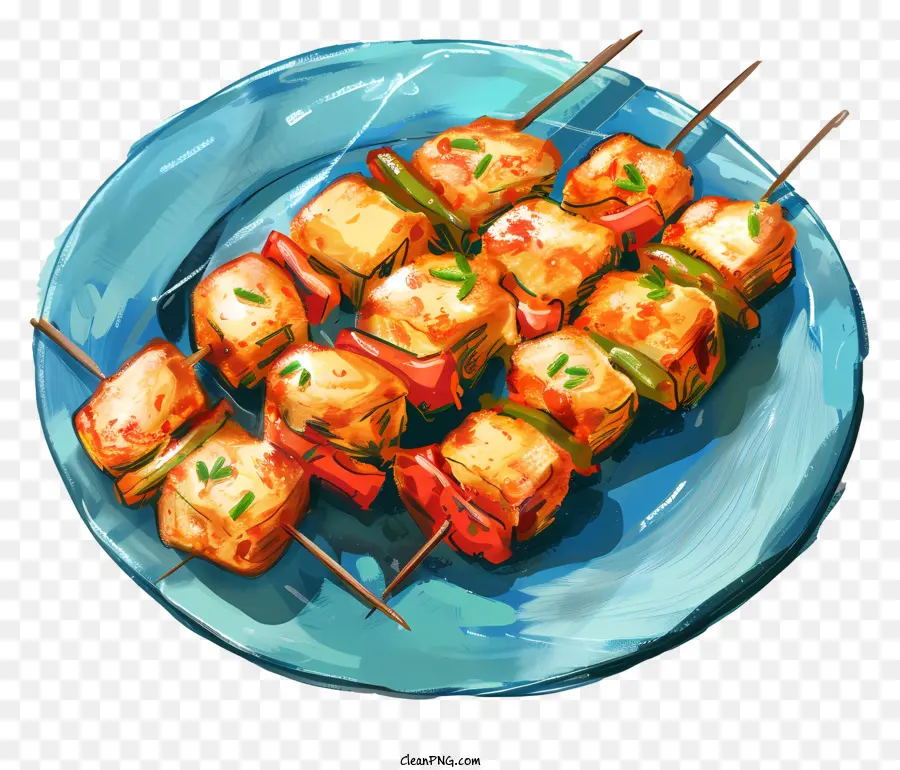 Paneer Tikka，Tusuk Sate PNG