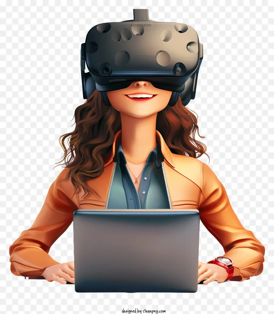 Mengenakan Headset Vr，Headset Vr PNG